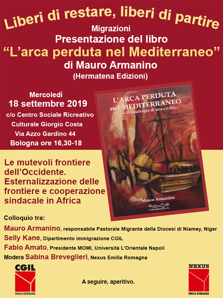 “Le mutevoli frontiere dell’Occidente.  Esternalizzazione delle frontiere e cooperazione sindacale in Africa”, Bologna 18/09