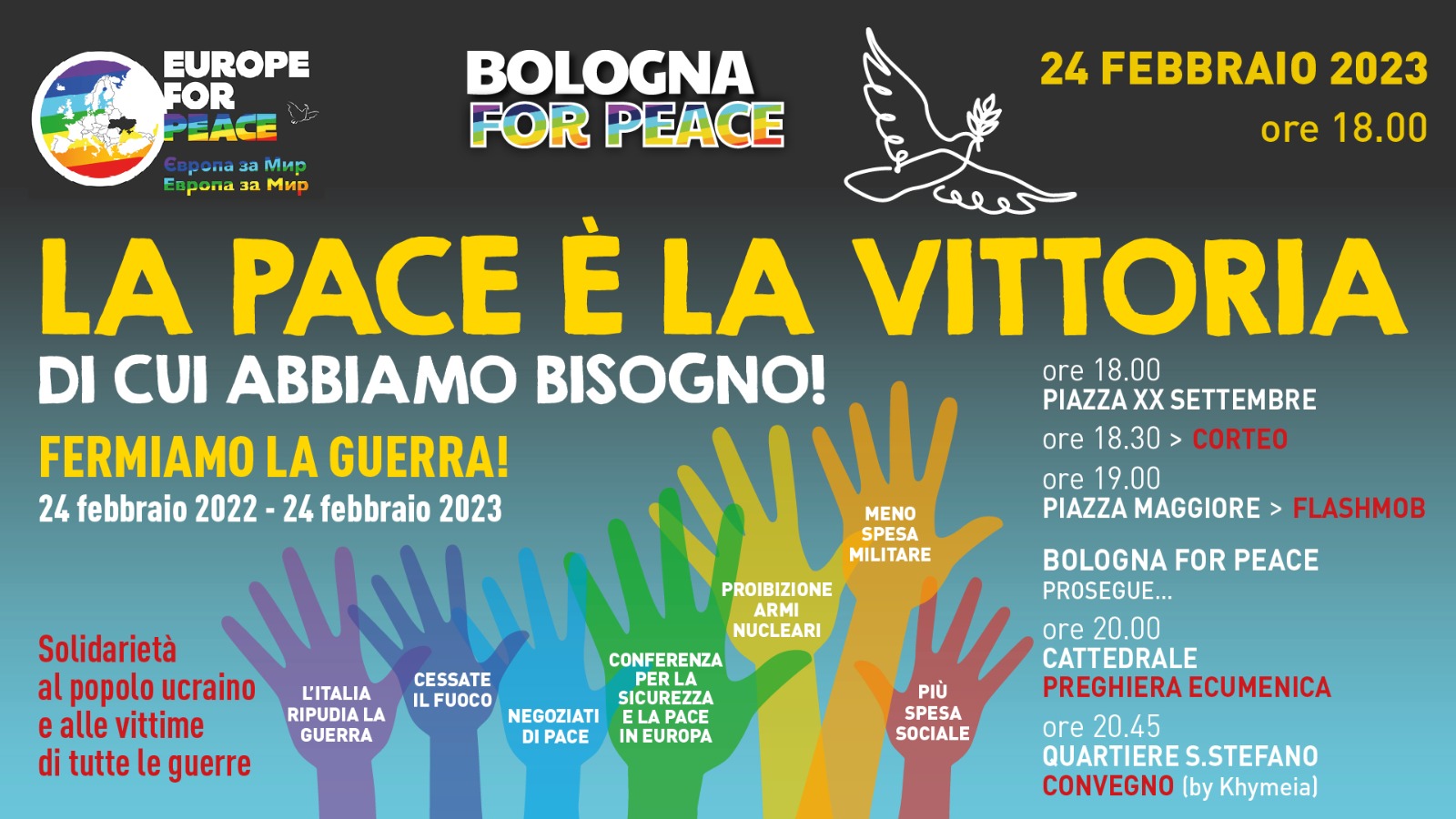 La Pace è la vittoria di cui abbiamo bisogno! 24 Febbraio 2023