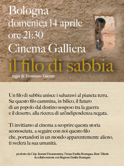 Prima nazionale di “Il filo di sabbia”. Bologna 14 aprile 21:30