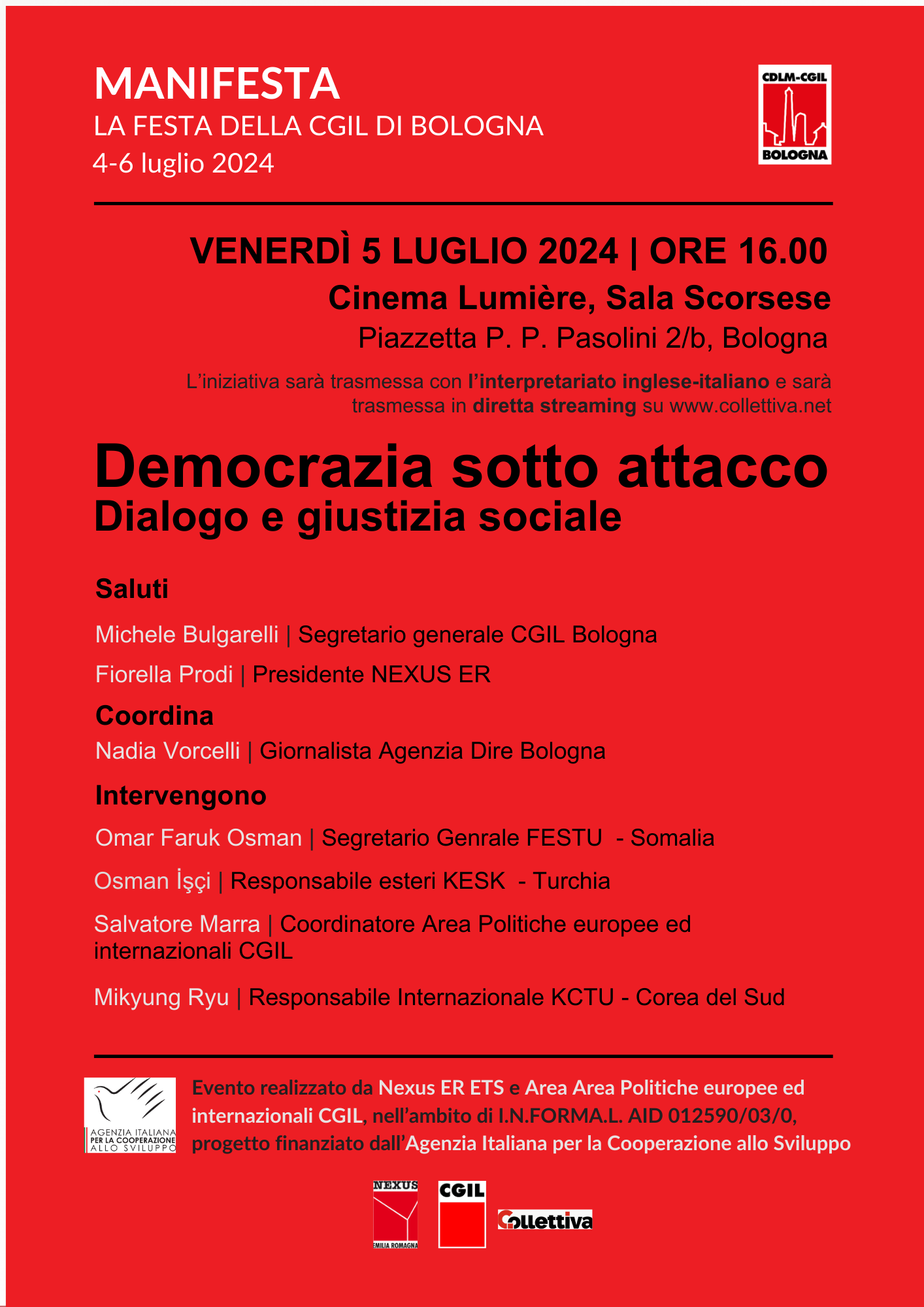 La democrazia e il ruolo dei sindacati nella difesa del lavoro e dello stato di diritto